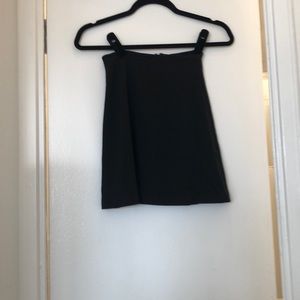 Black reformation mini skirt